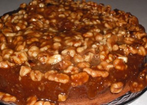 Caramel Walnut Cake